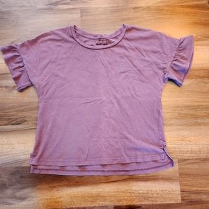 Abercrombie and Fitch Ruffle Sleeve Crop Top